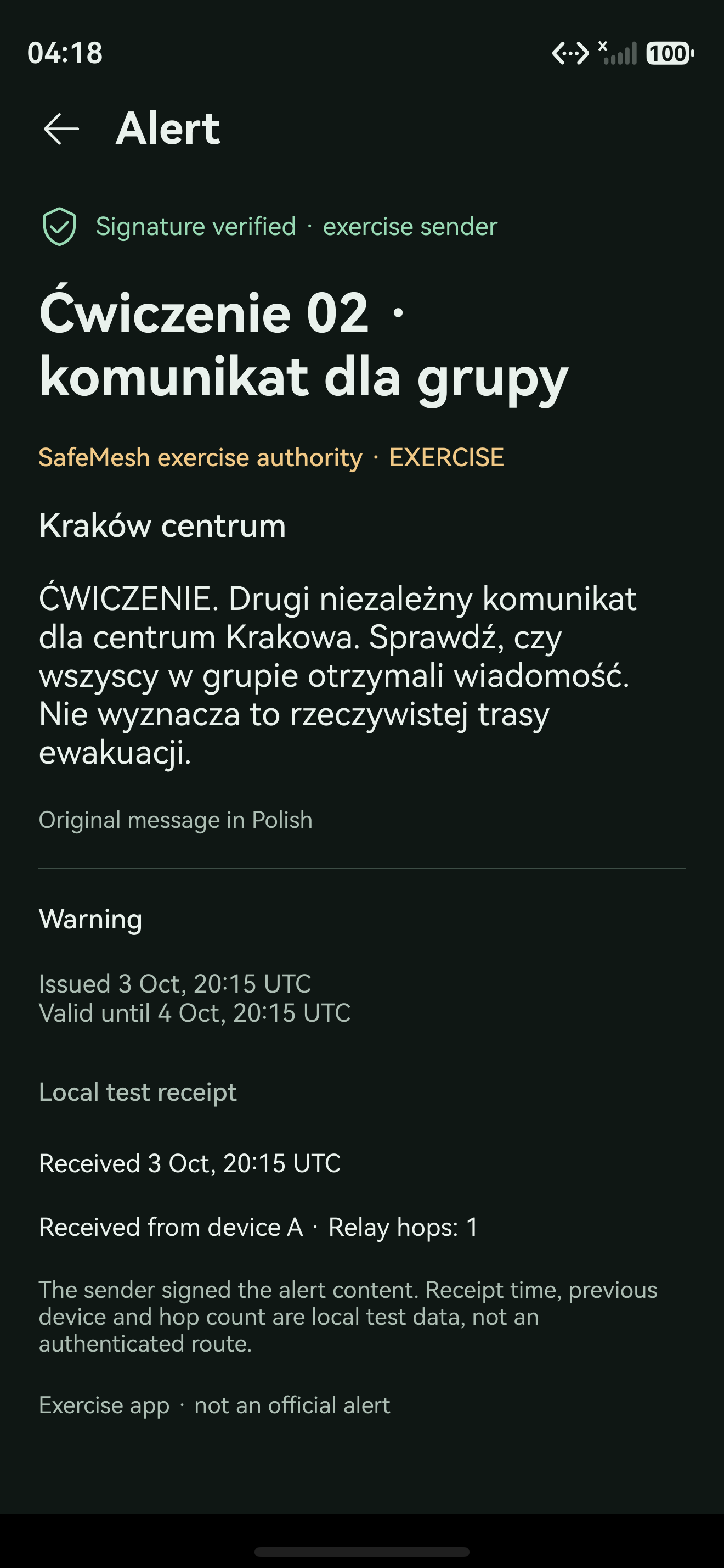 SafeMesh — verified emergency alerts without a mobile network