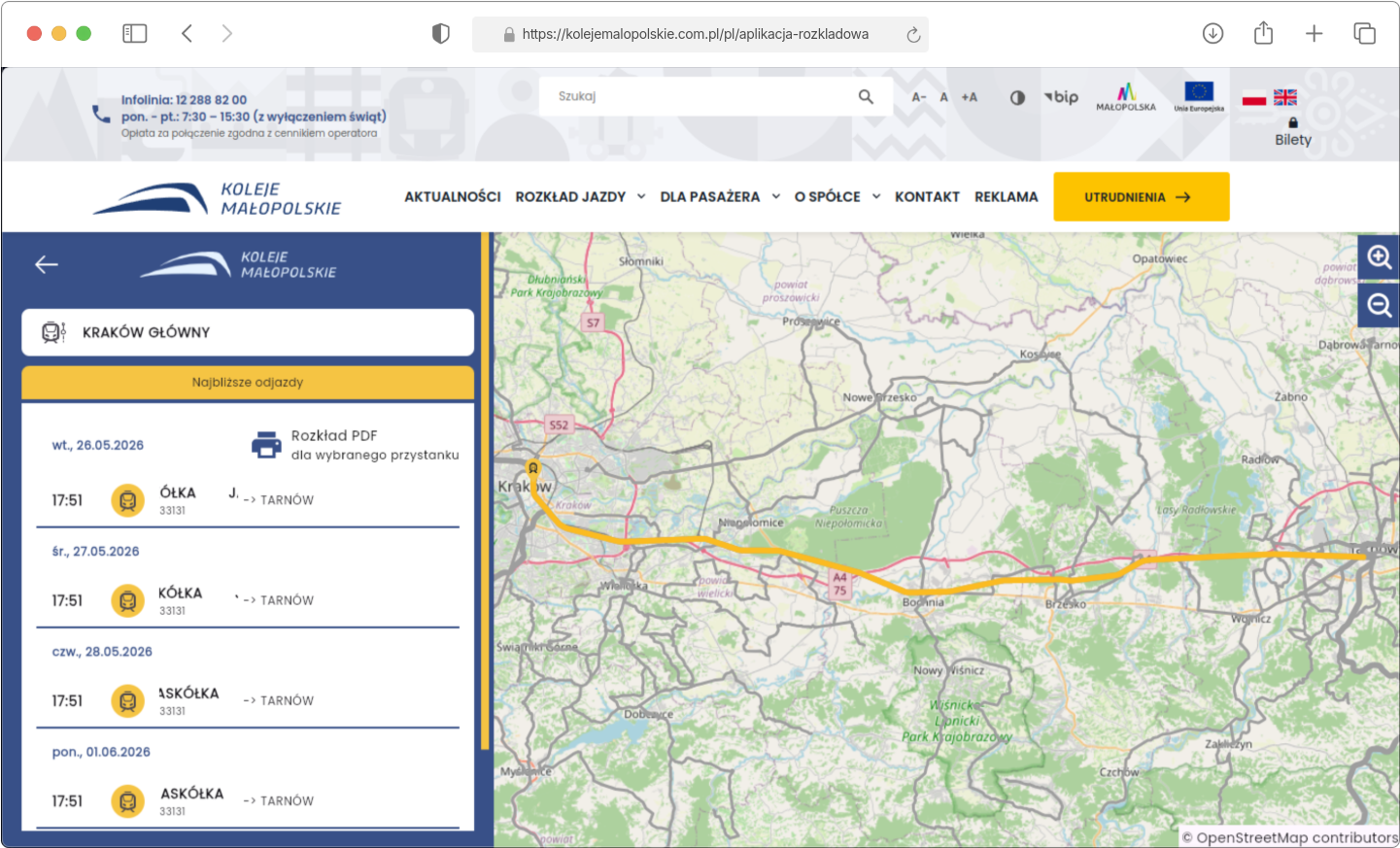 Timetable application